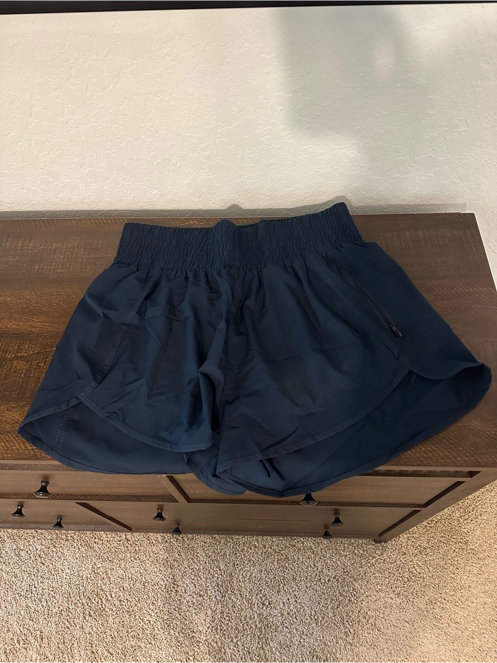 BMJL Navy Blue High Rise Athletic Shorts